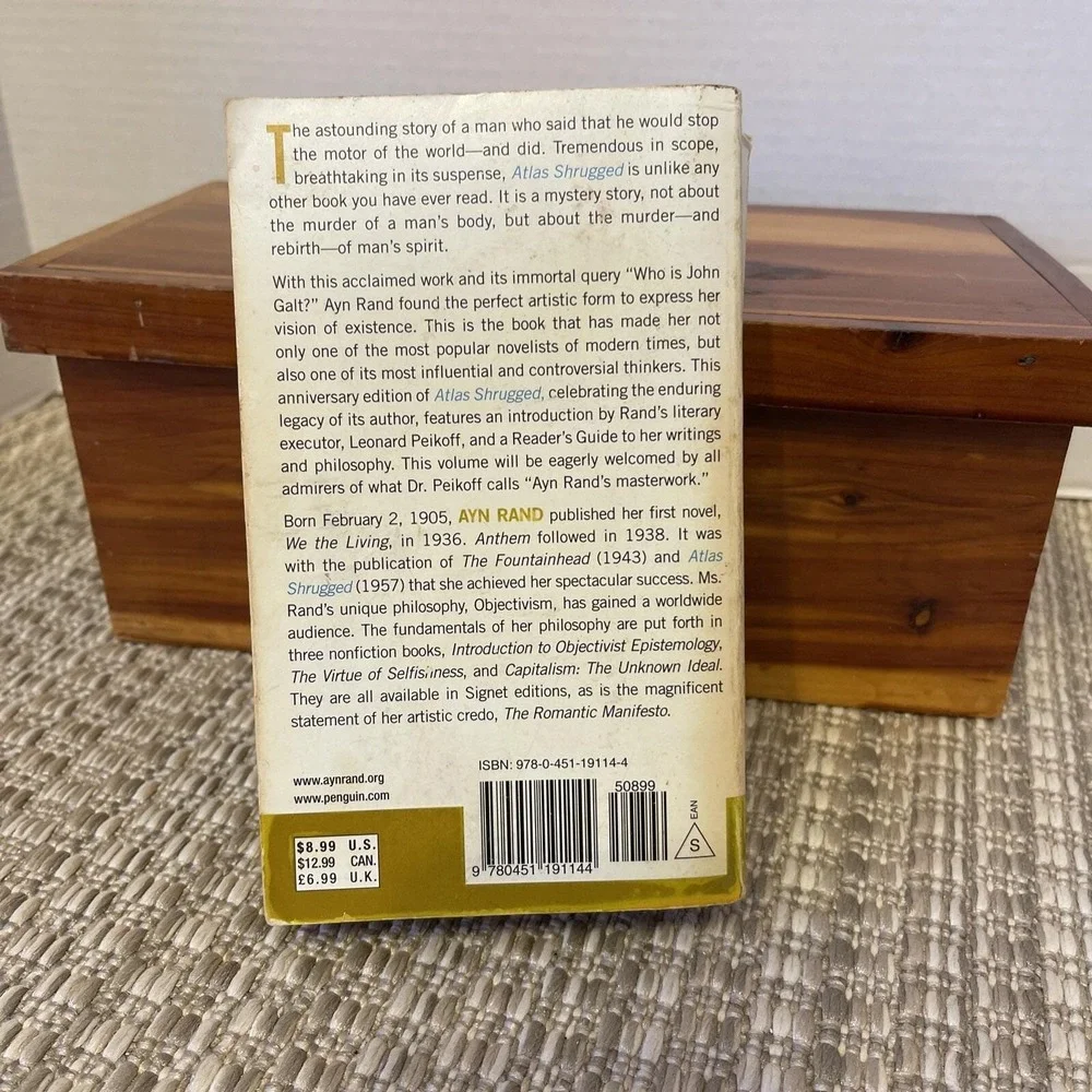 Atlas Shrugged Ayn Rand 50th Anniversary Edition Vintage‎ Paperback Book